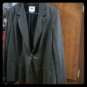 Old Navy Charcoal Gray One-Button Blazer